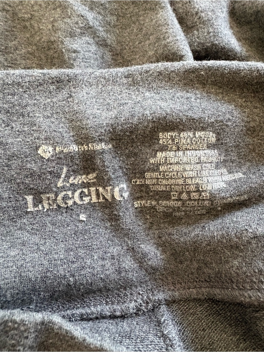 Luxe Charcoal Gray Leggings S - Picture 2 of 3